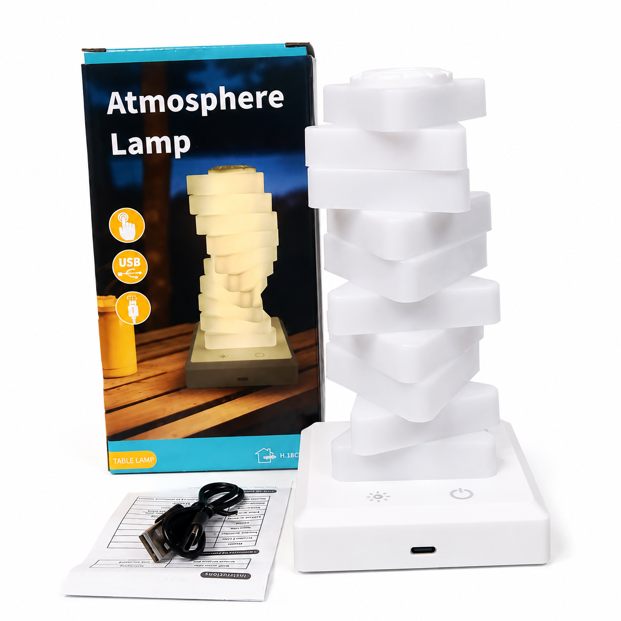 Atmosphere Lamp – Multicolor LED Table Lamp | USB Rechargeable Decorative Lamp - Image 2