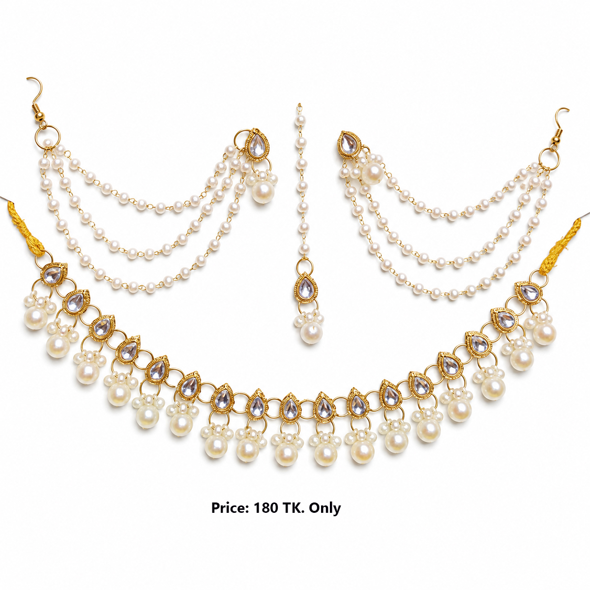 Pearl & Golden Design Jewelry Set