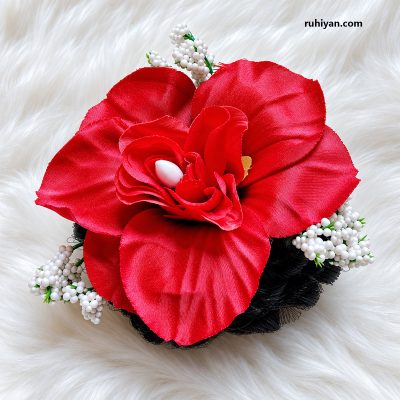 জবা ফুলের গাজরা খোপা